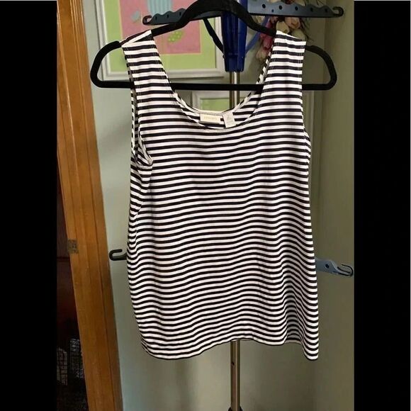 Chico’s Blue &. white Striped Tank Top #138 - Picture 1 of 3